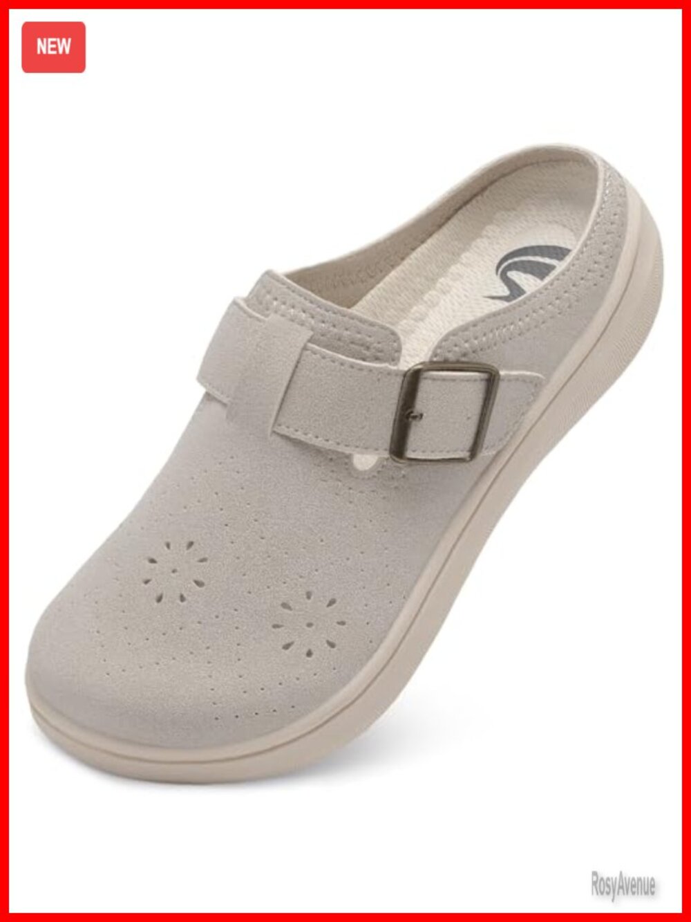 Wide Width Slip On Clogs for Women Mules Diabetic Shoes with Arch Support